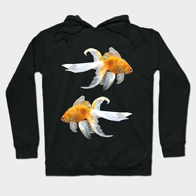 Lowpoly veiltail goldfish Hoodie by LightningDesigns